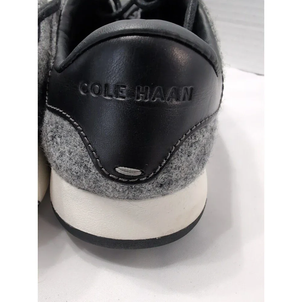COLE HAAN MENS Size 12 M Grand Pro Sneakers Gray Wool SCUFF MARK see photo